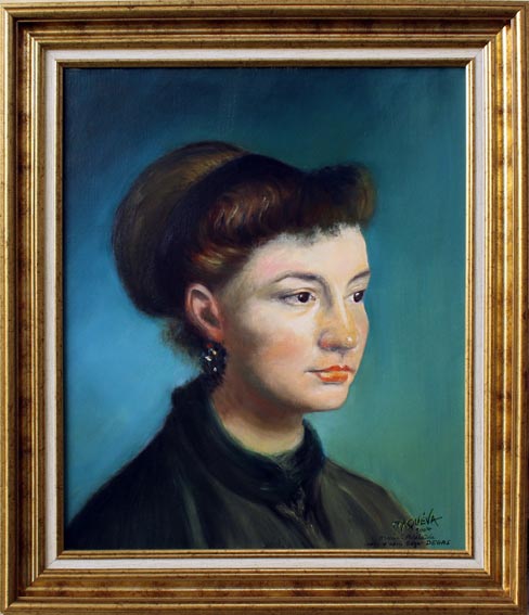 27. Marie-Adélaïde (d'après Edgard Degas) .  Huile
