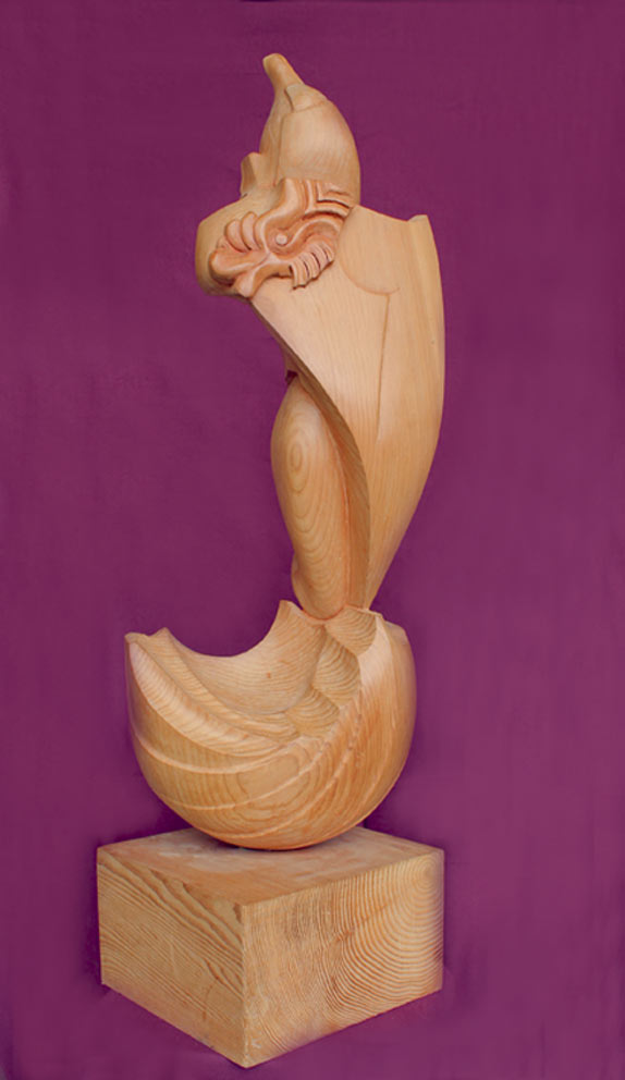 33.Voile (séquoia)Sculptures de Michel Ferré