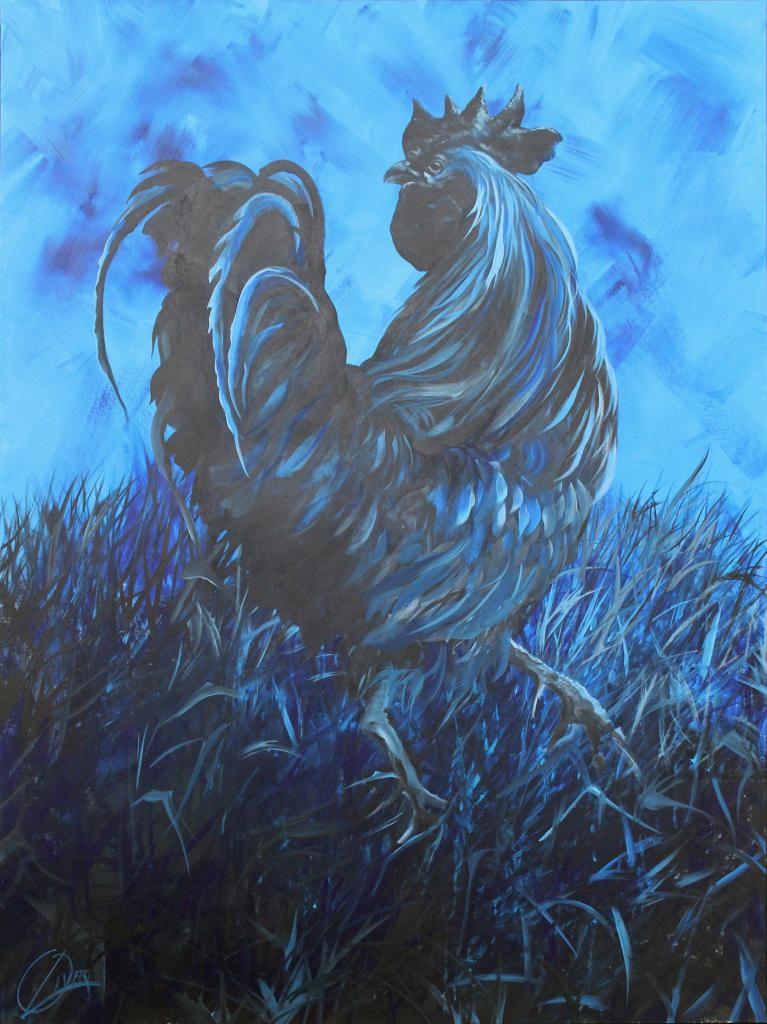 36 Coq. Acrylique de BONNELARGE Olivier