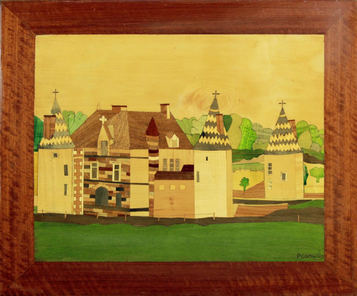 56 Château de Bourgogne - Marqueterie de Pierre CAMELIN