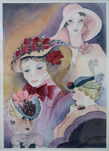Éternel féminin     Aquarelle de Claude Rumeau