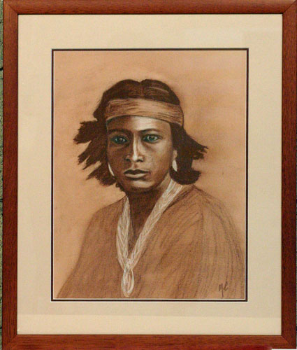 Indien Navajo  Sanguine de Michèle Crubilhé