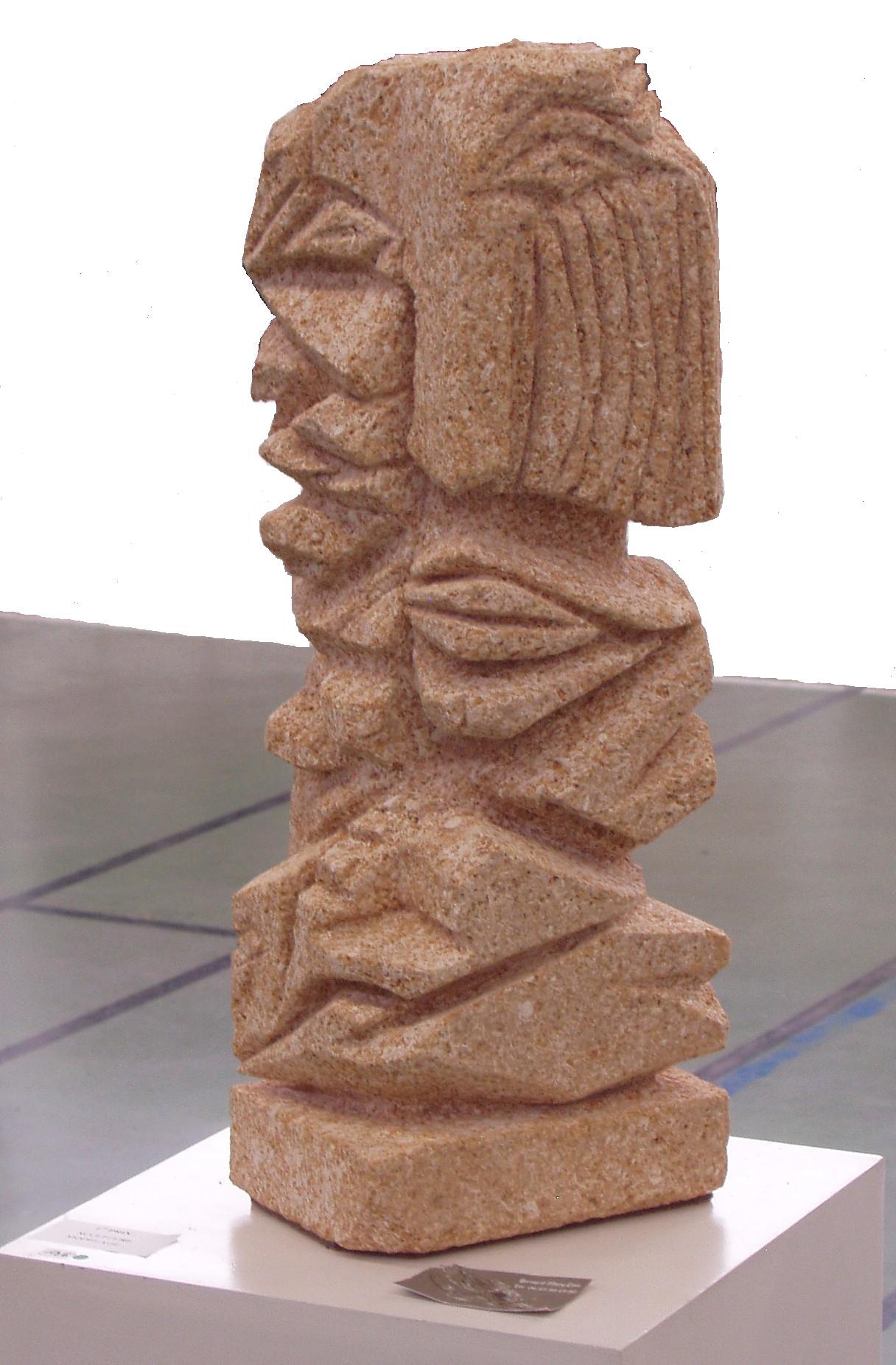 Mary Bernard-1er prix sculpture-pierre du Gard-visages