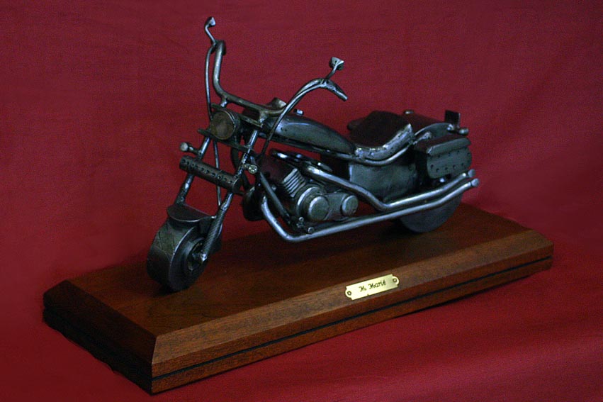 Moto Harley Davidson     Sculpture de Michel Marie