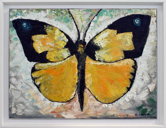Papillon du soir   Huile d'Elisabeth Castaing