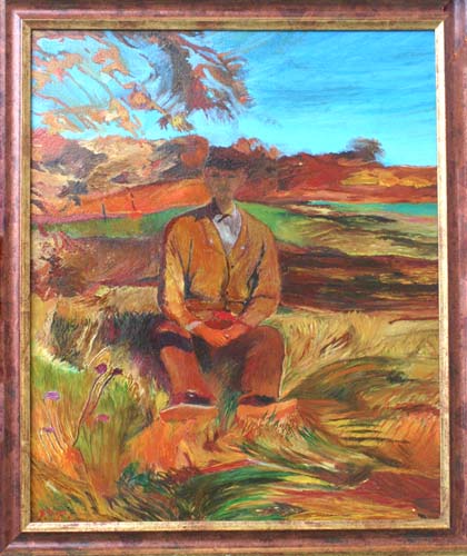Paysan à Celeyran, d'après Toulouse-Lautrec         Huile de Bernard Iñigo