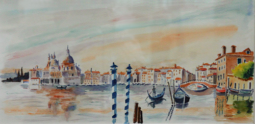 Venise   Aquarelle de  Bernard Valat